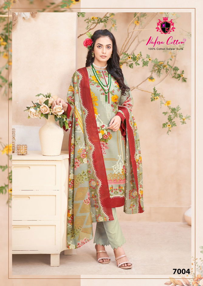 Mahera Vol 7 By Nafisa Karachi Cotton Dress Material Wholesale Price In Surat
